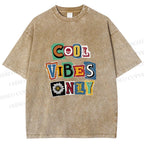 Unisex Cool Vibe Only Printed Washed Tee