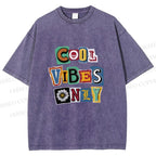 Unisex Cool Vibe Only Printed Washed Tee