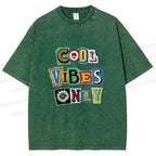 Unisex Cool Vibe Only Printed Washed Tee