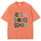 Unisex Cool Vibe Only Printed Washed Tee