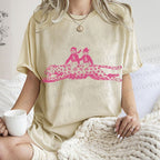 Unisex Funny Leopard Printed Washed Tee