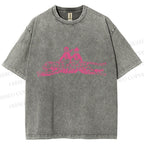 Unisex Funny Leopard Printed Washed Tee
