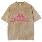 Unisex Funny Leopard Printed Washed Tee