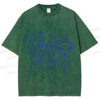 Unisex Funny Leopard Printed Washed Tee