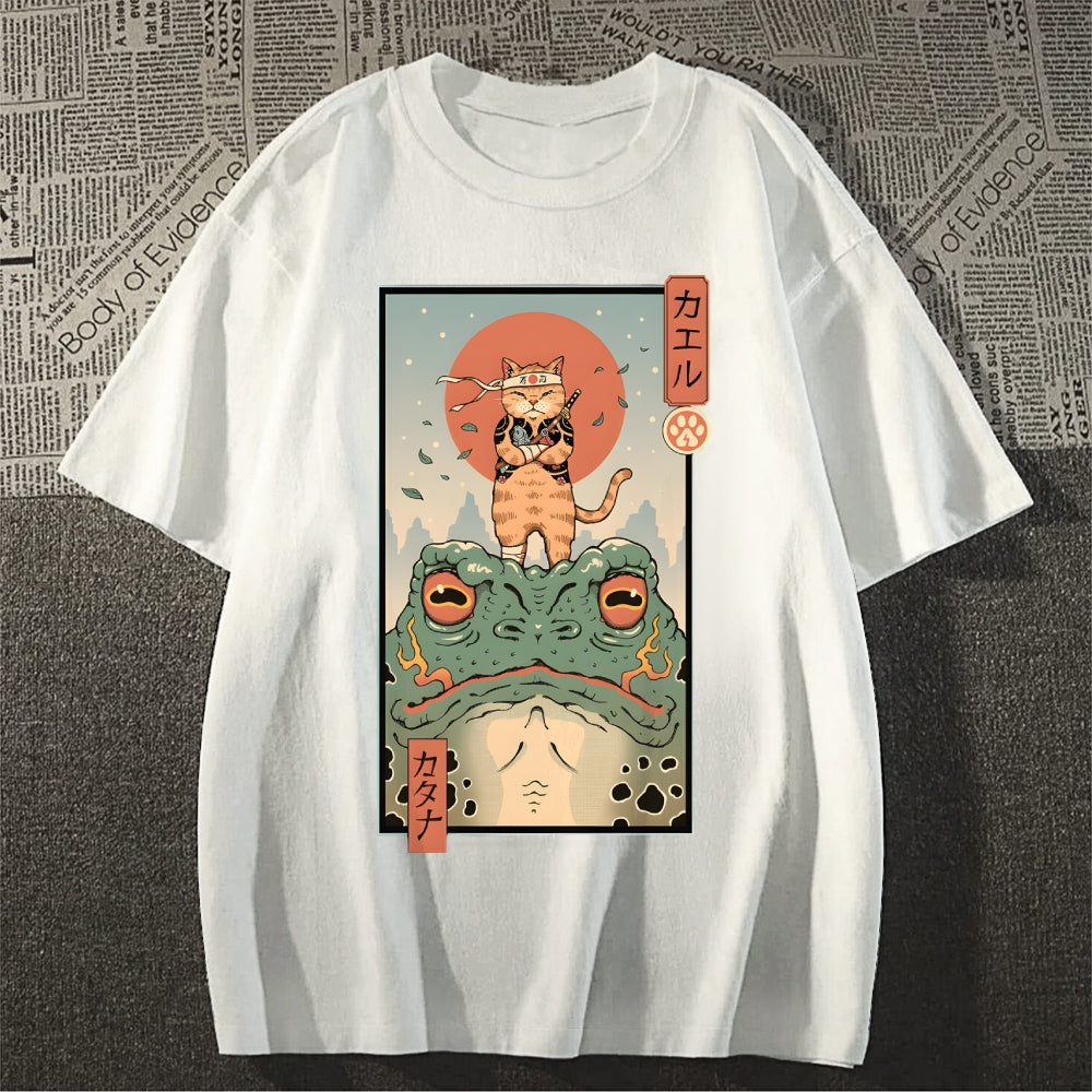 Cat Frog Japanese Style Classic Tee