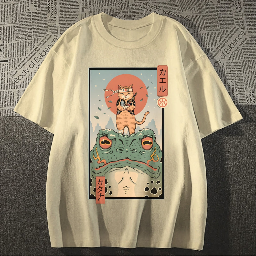 Cat Frog Japanese Style Classic Tee