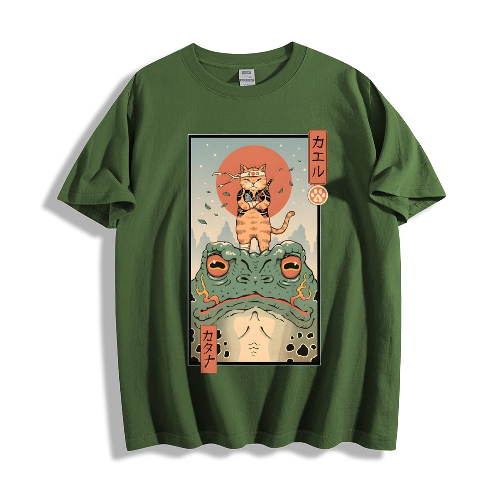 Cat Frog Japanese Style Classic Tee