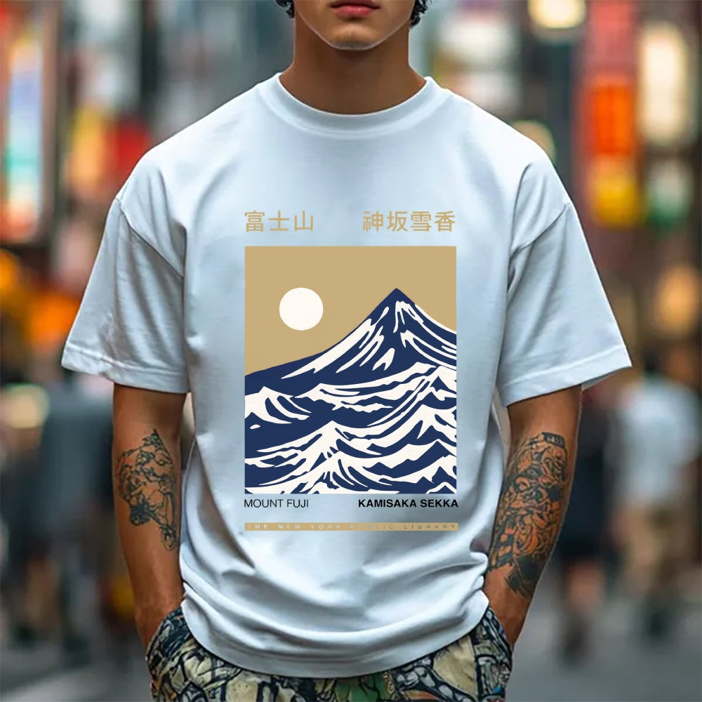 Mount Fuji Kamisaka Sekka Japanese Style Classic Tee
