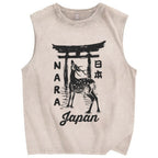 Nara Japan Vintage Distressed Washed Tank Top