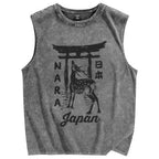 Nara Japan Vintage Distressed Washed Tank Top