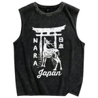 Nara Japan Vintage Distressed Washed Tank Top