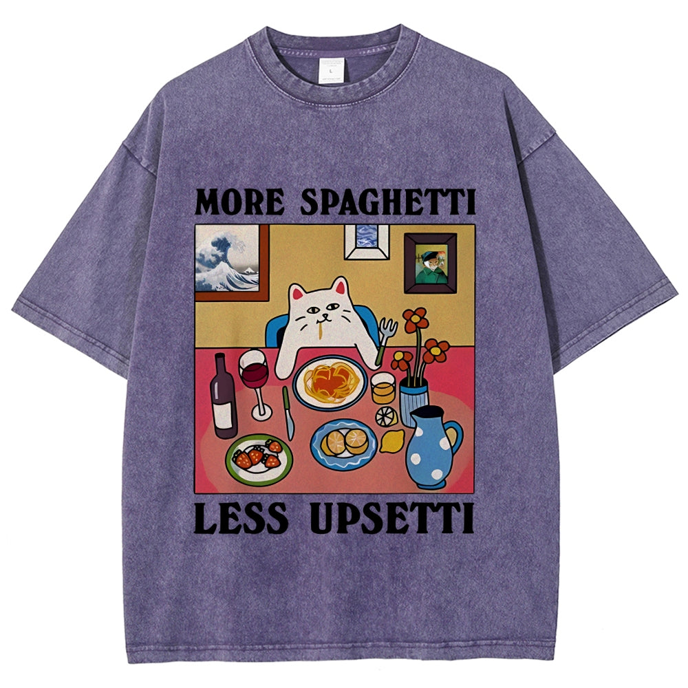 More Spaghetti Less Upsetti Washed T-Shirt