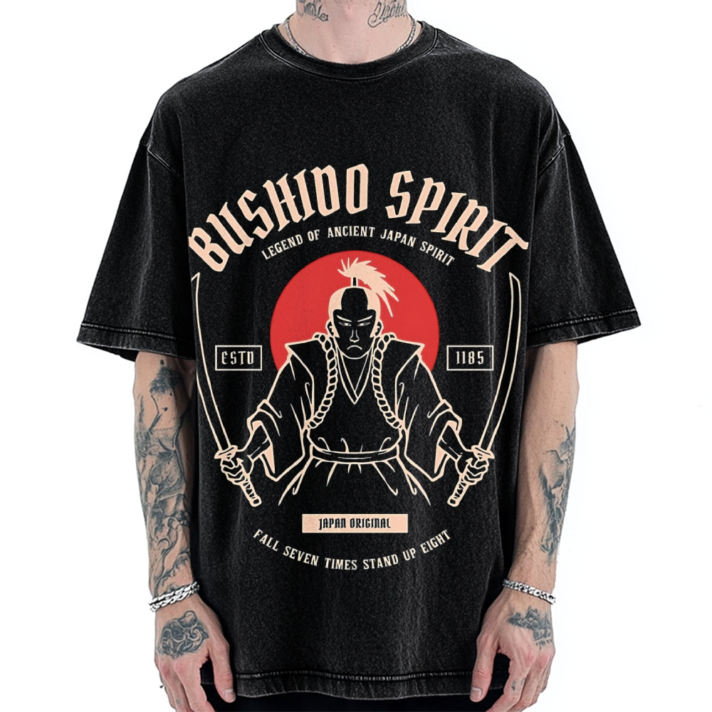 Bushido Spirit Samurai Vintage Washed T-shirt
