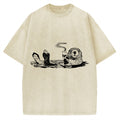 Funny Coffee Otter Vintage Washed T-shirt