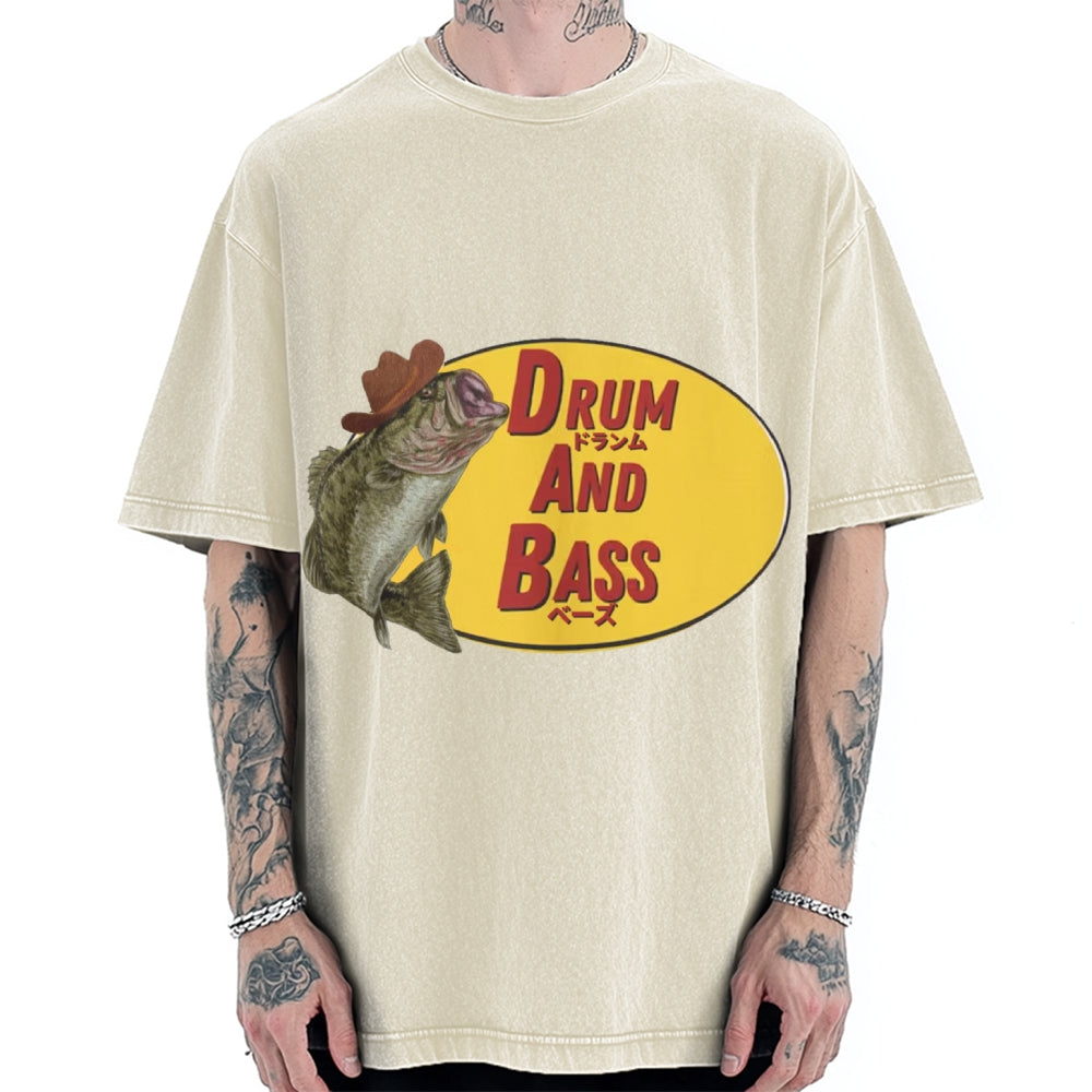 Drum And Bass Fishing Vintage Washed T-shirt