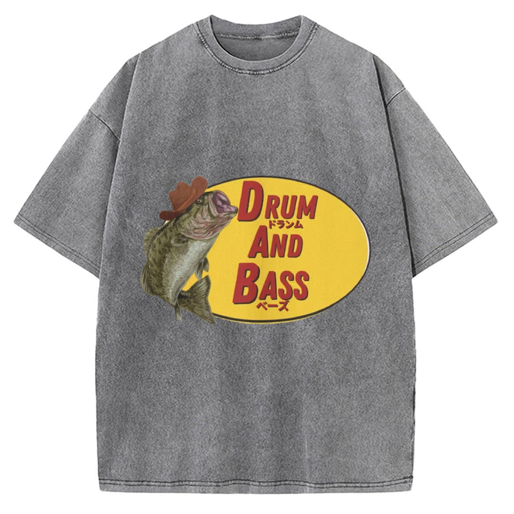 Drum And Bass Fishing Vintage Washed T-shirt