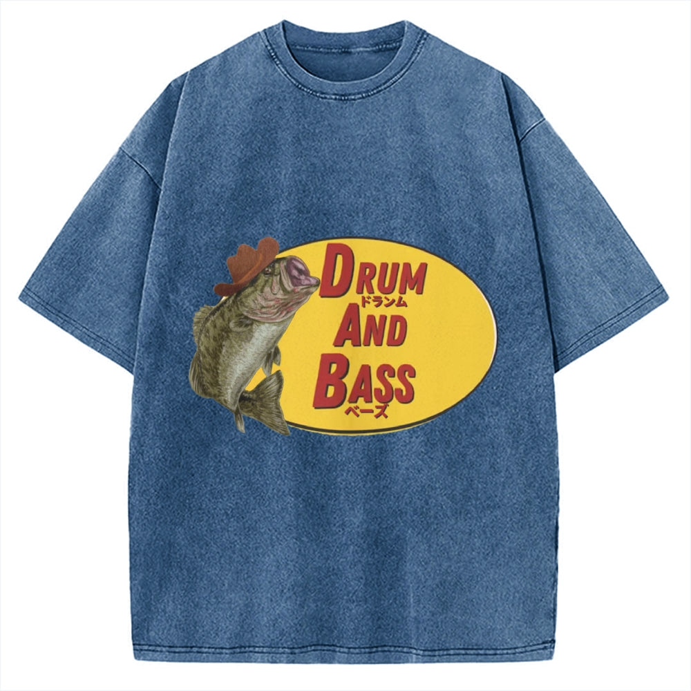 Drum And Bass Fishing Vintage Washed T-shirt