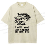 Unisex Japanese Opossum Will Not Elaborate Printed Washed Tee