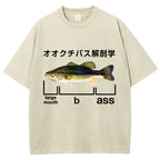 Largemouth Bass Anatomy Washed T-Shirt