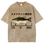 Largemouth Bass Anatomy Washed T-Shirt