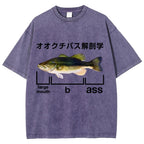 Largemouth Bass Anatomy Washed T-Shirt