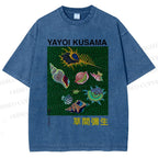 Unisex Yayoi Kusama Shells Printed Washed Tee