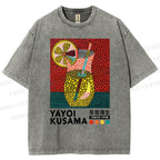 Unisex Yayoi Kusama Cocktails Printed Washed Tee