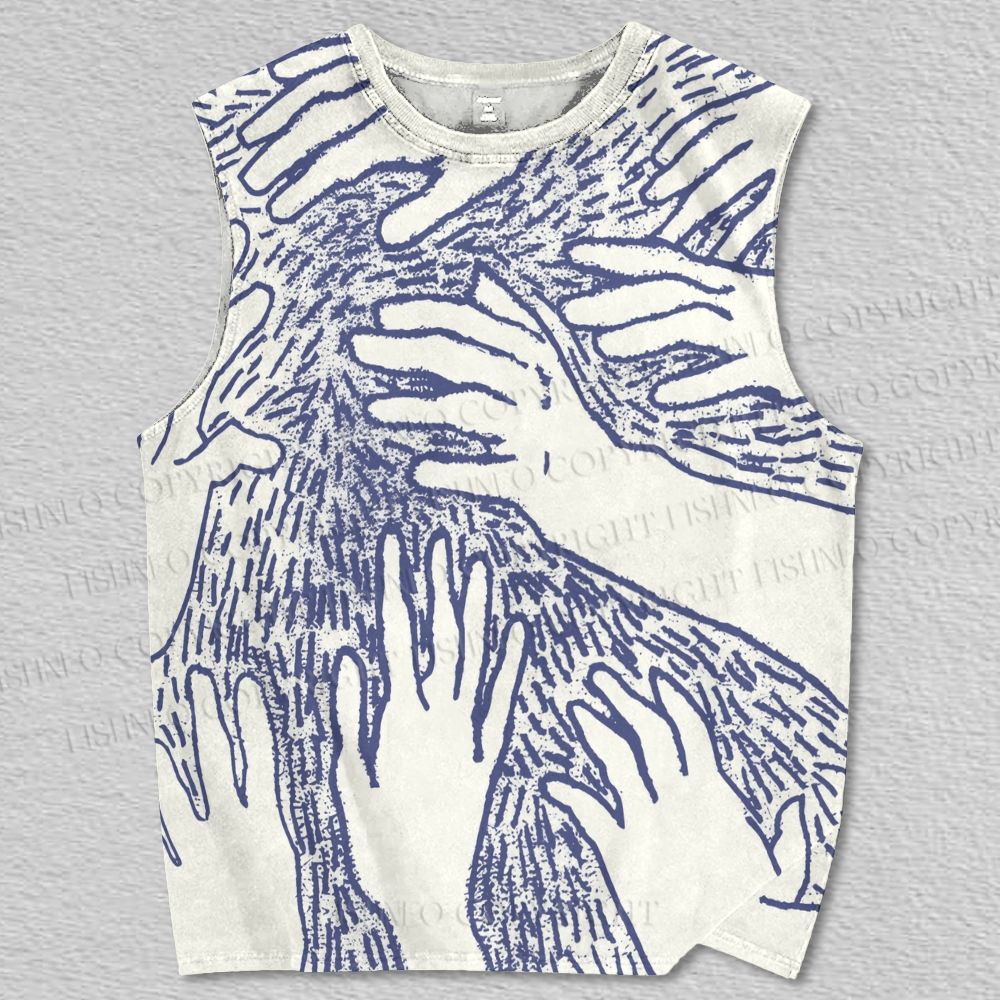 Unisex Hands Printed Tank Top
