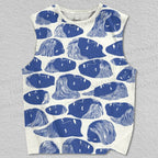 Unisex Art People In Water Printed Tank Top