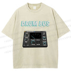 Unisex Drum&Bass Printed Washed Tee