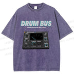 Unisex Drum&Bass Printed Washed Tee
