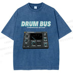 Unisex Drum&Bass Printed Washed Tee