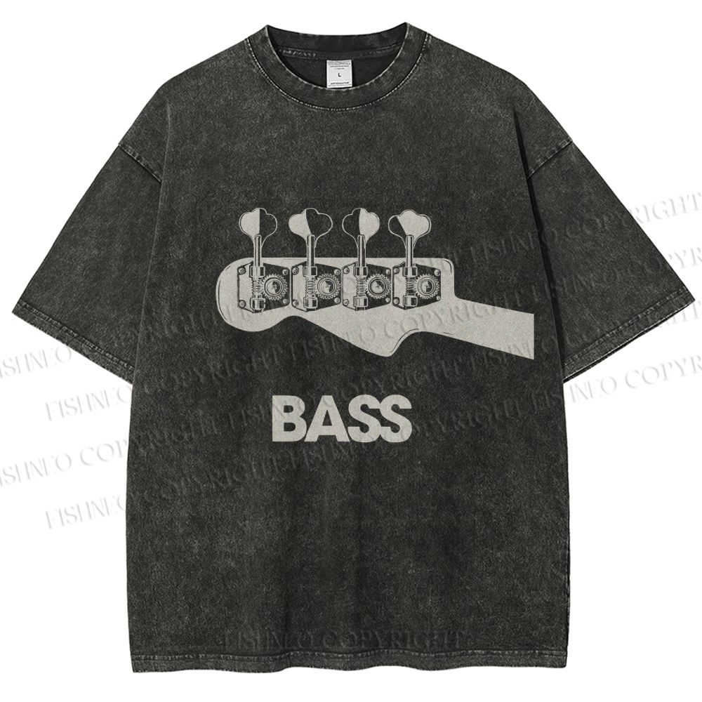 Unisex Bass Printed Washed Tee