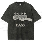 Unisex Bass Printed Washed Tee