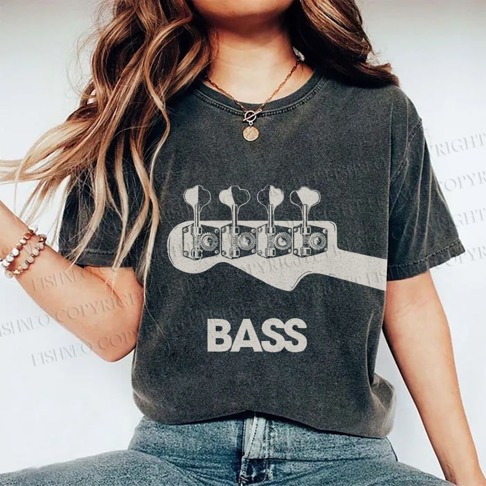 Unisex Bass Printed Washed Tee