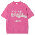 Unisex Bass Printed Washed Tee