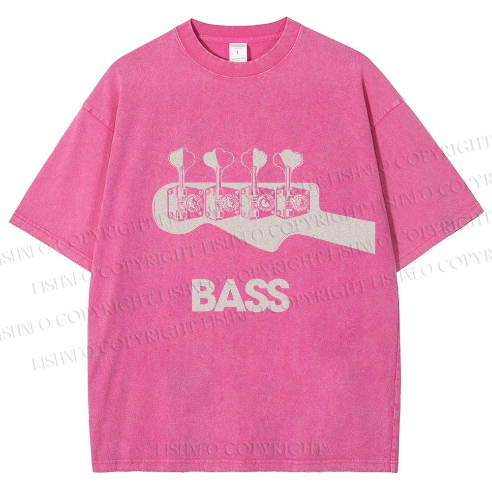 Unisex Bass Printed Washed Tee