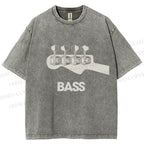 Unisex Bass Printed Washed Tee
