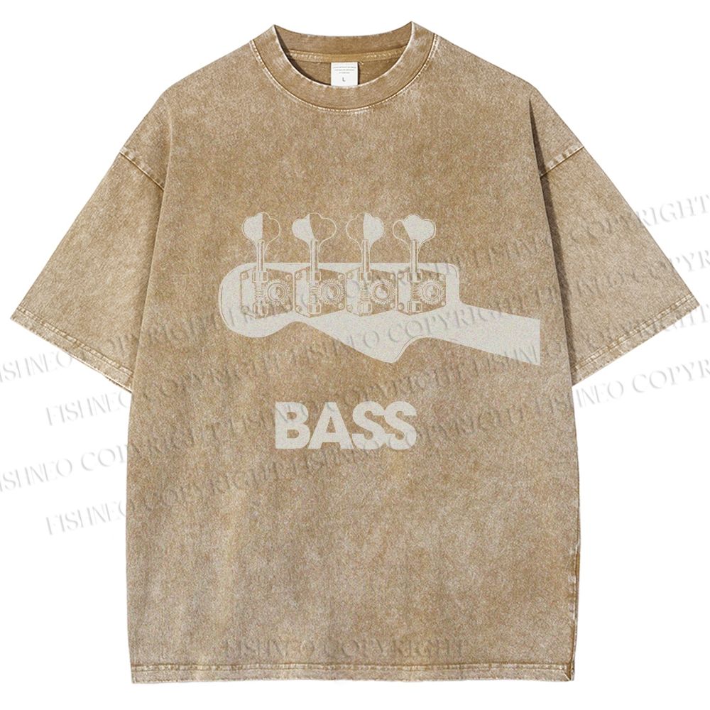 Unisex Bass Printed Washed Tee