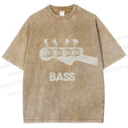 Unisex Bass Printed Washed Tee