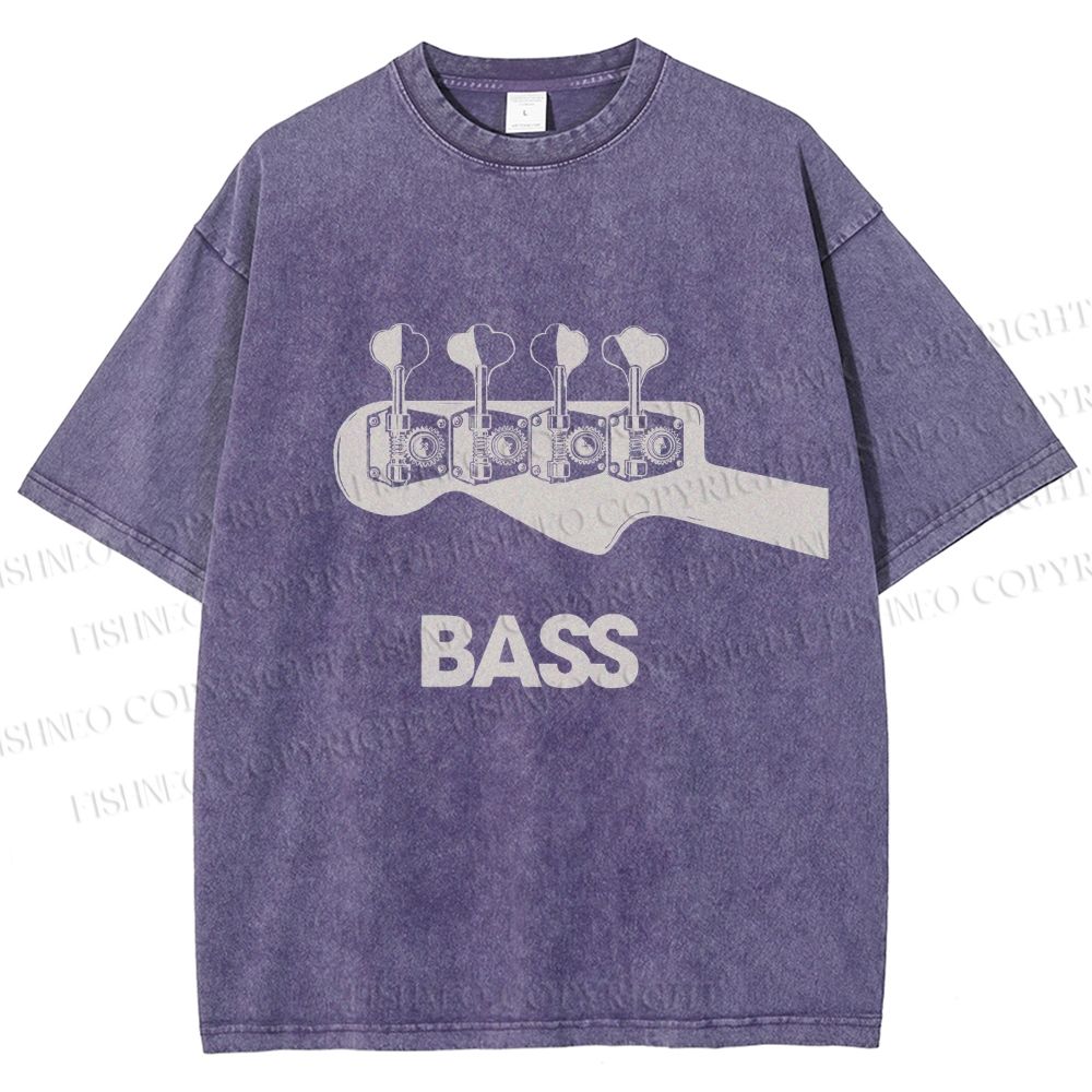 Unisex Bass Printed Washed Tee
