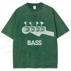 Unisex Bass Printed Washed Tee