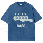Unisex Bass Printed Washed Tee