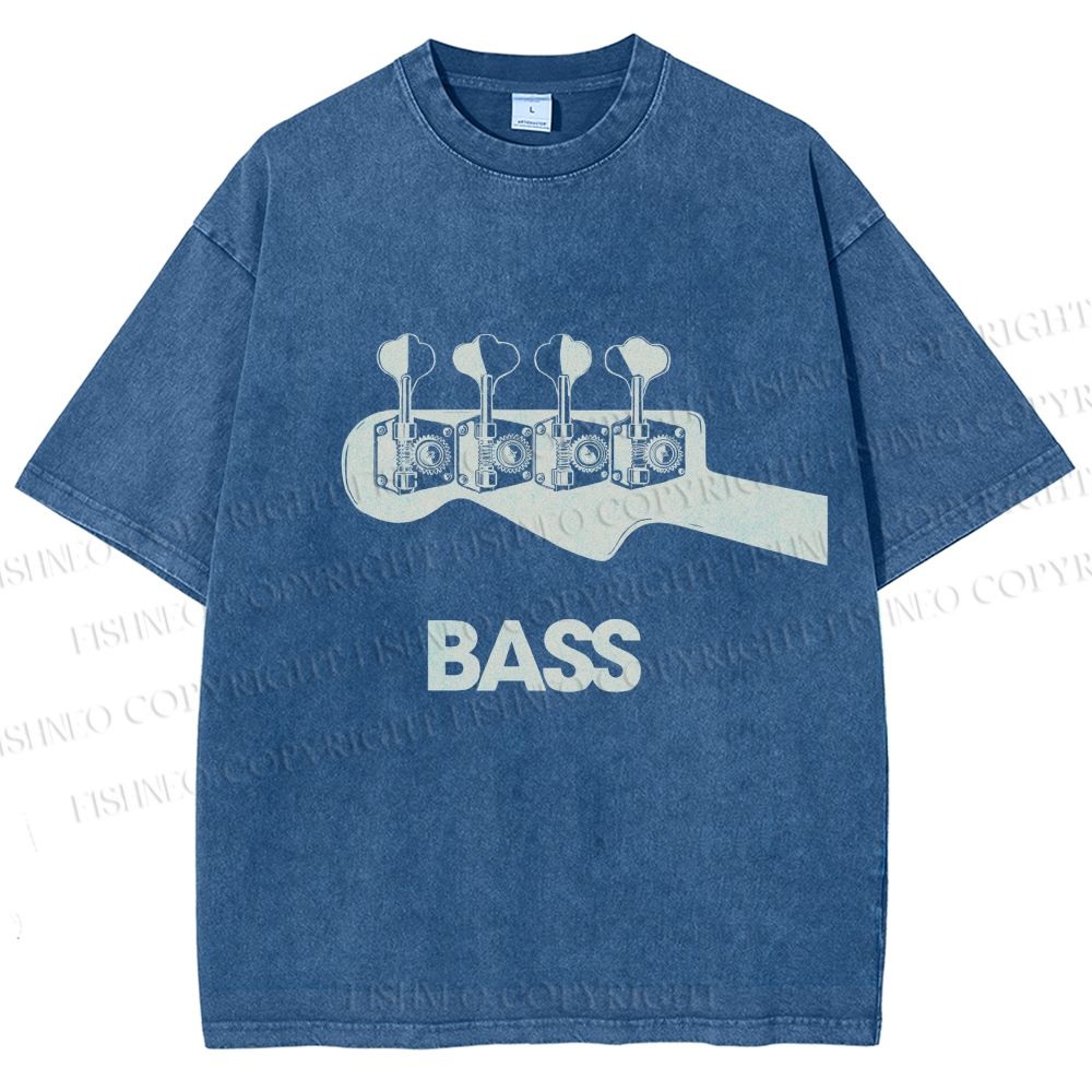 Unisex Bass Printed Washed Tee
