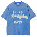Unisex Bass Printed Washed Tee