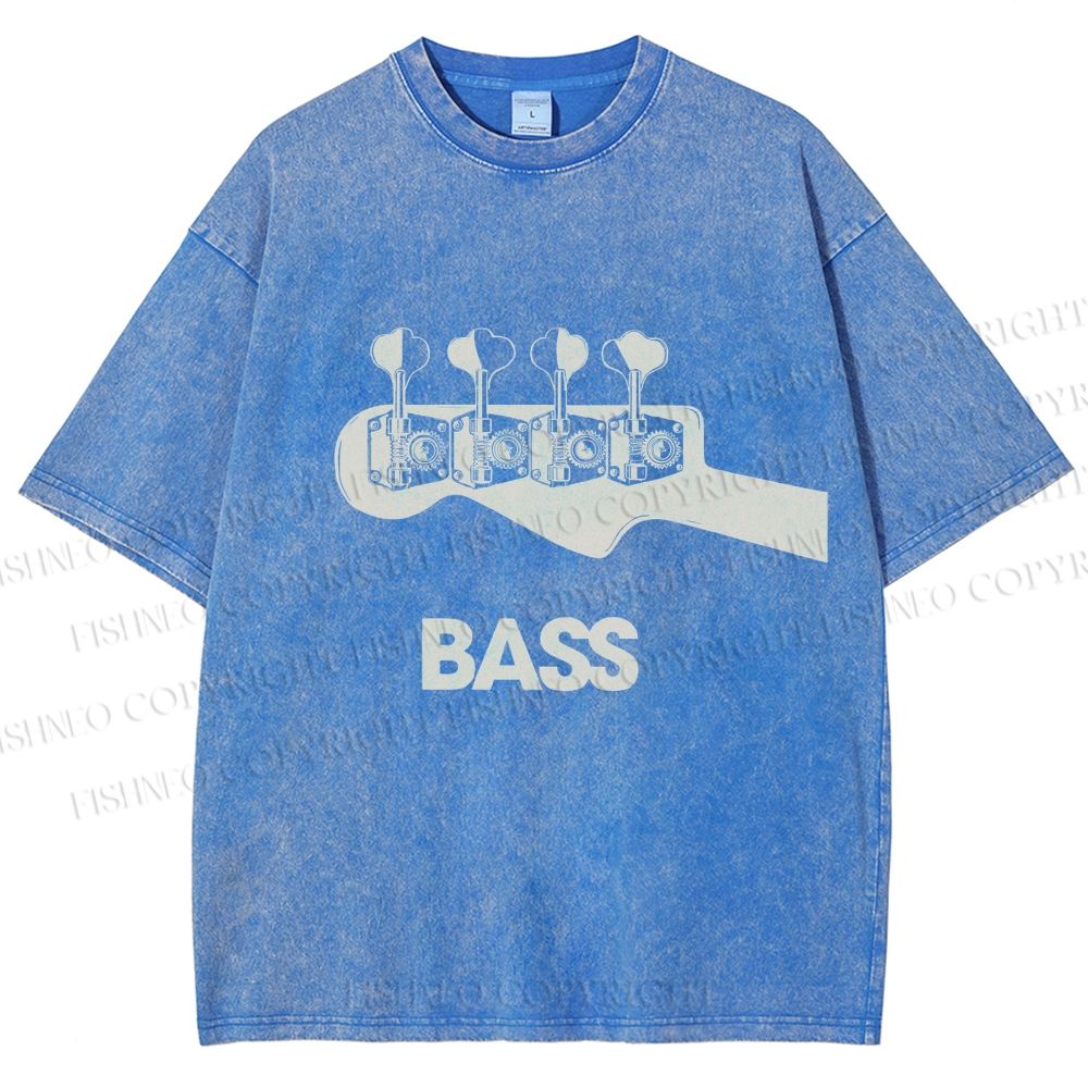 Unisex Bass Printed Washed Tee