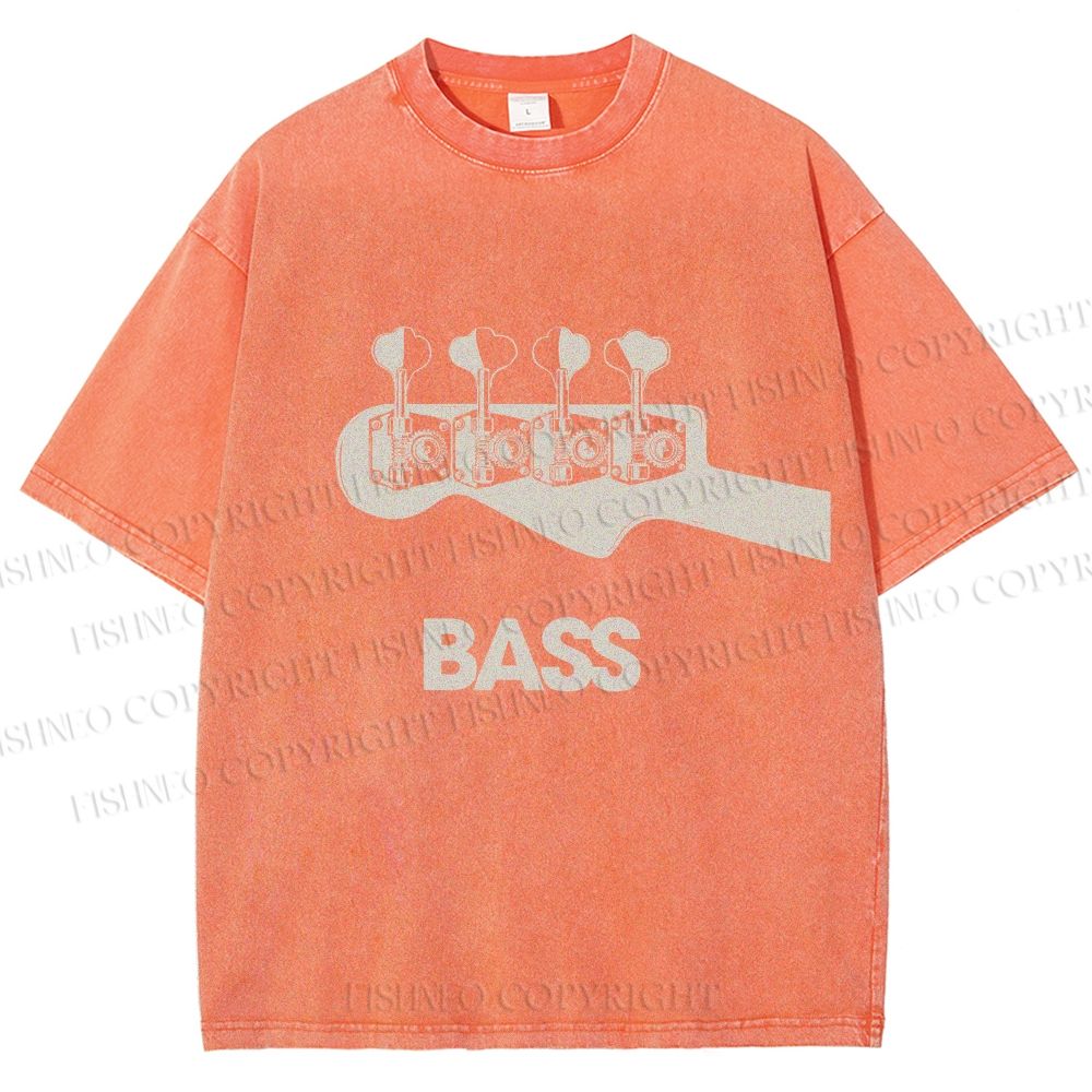 Unisex Bass Printed Washed Tee