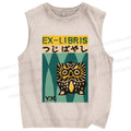 Unisex Exlibris Printed Washed Tank Top