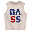 Unisex Bass Printed Washed Tank Top