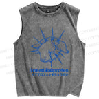 Unisex I need ibuprofen Sheep Printed Washed Tank Top
